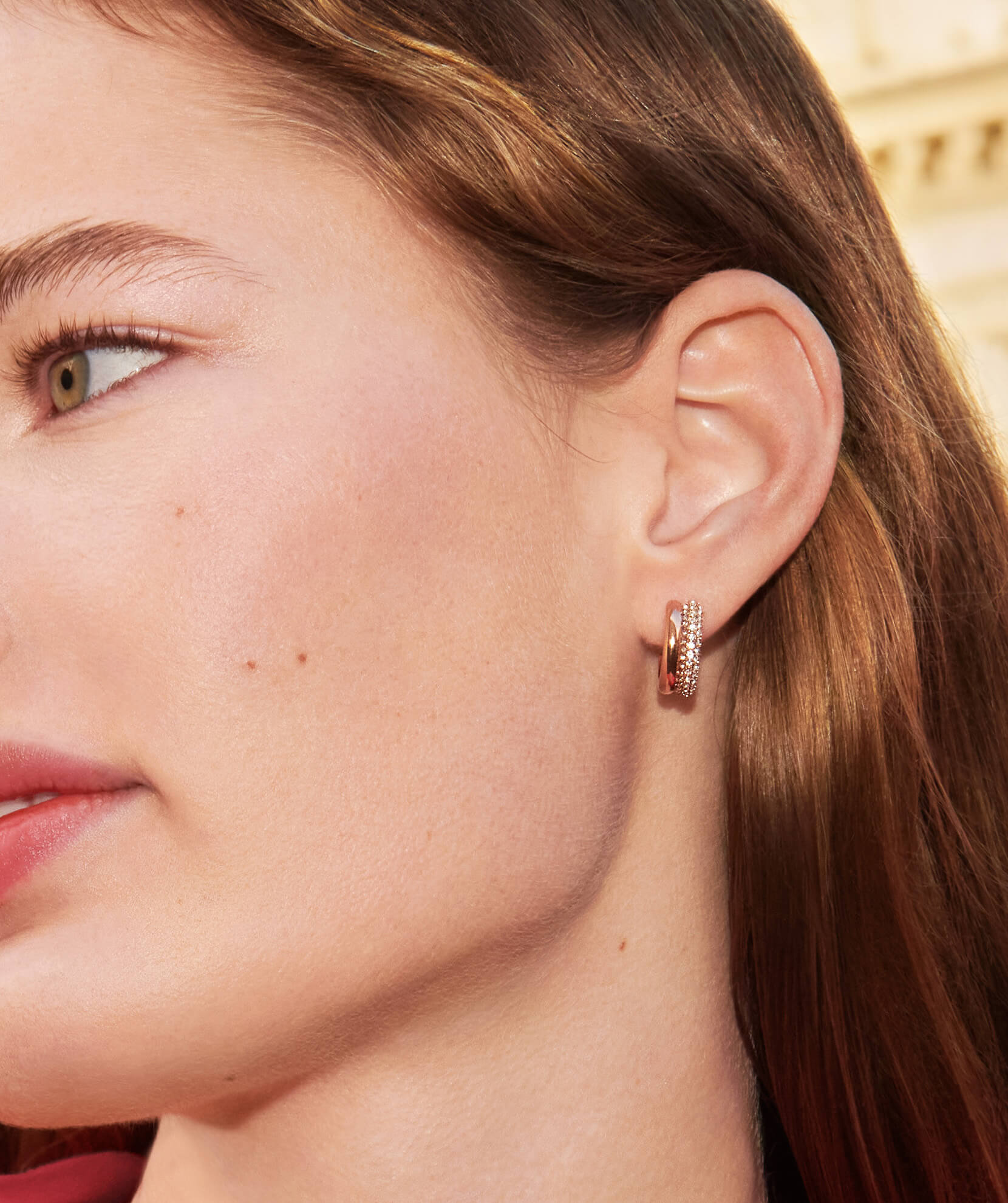 Classic Entwine Rose Gold Hoop Earrings