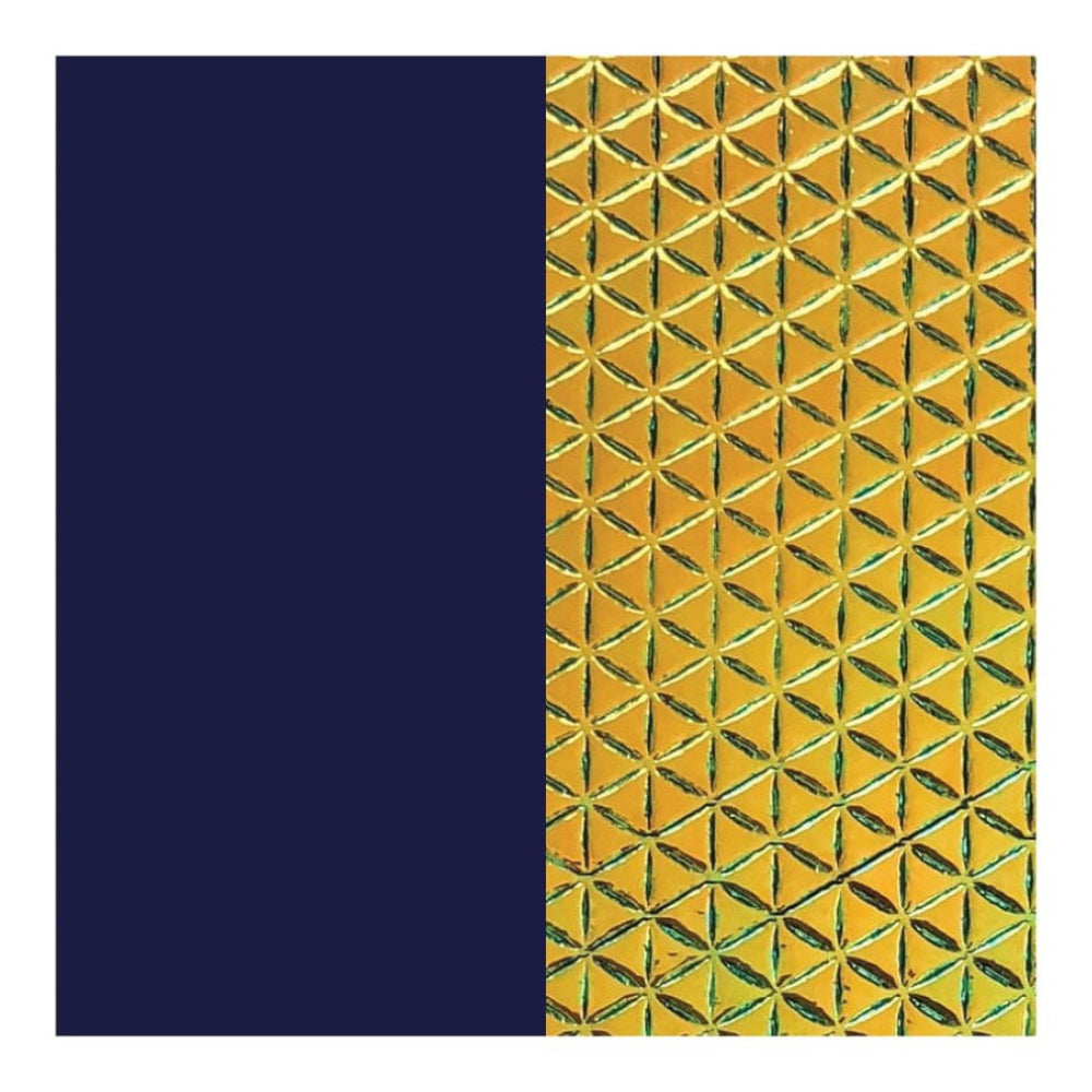Patent Navy Blue/Textured Green Leather Insert