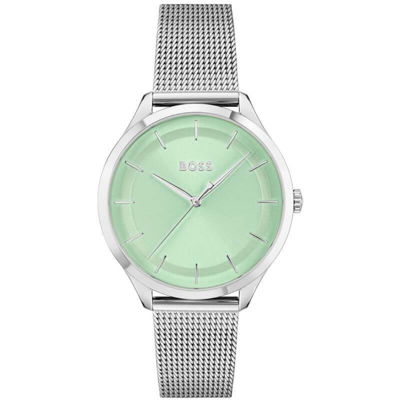Pura Green Dial Steel Mesh Bracelet Ladies Watch