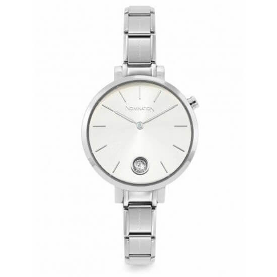 Composable Paris Watch With Steel Round Silver & CZ Dial