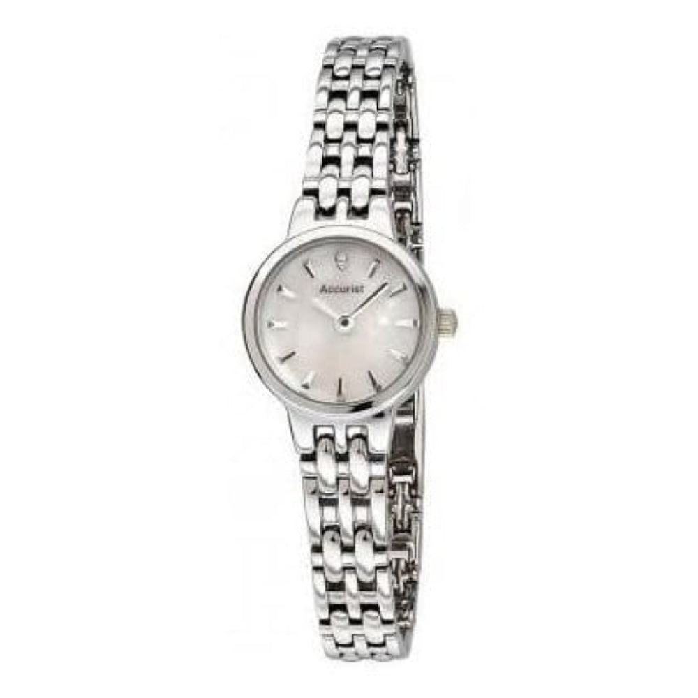 Stainless Steel Linked Mother of Pearl Bracelet Watch