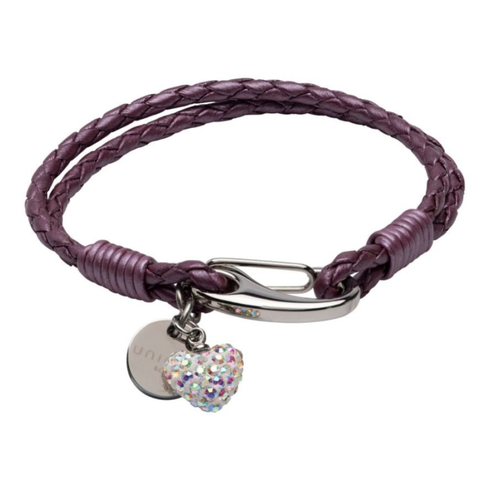 Fruit Punch Leather Bracelet with Steel Shrimp Clasp - Abalone