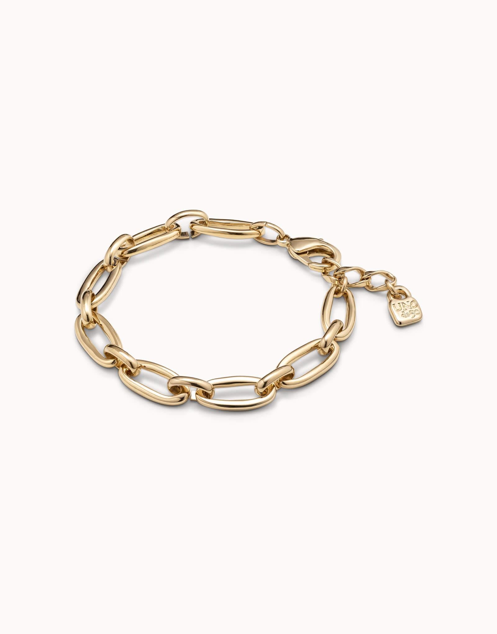 Alien Gold Plated Medium Oval Links Bracelet