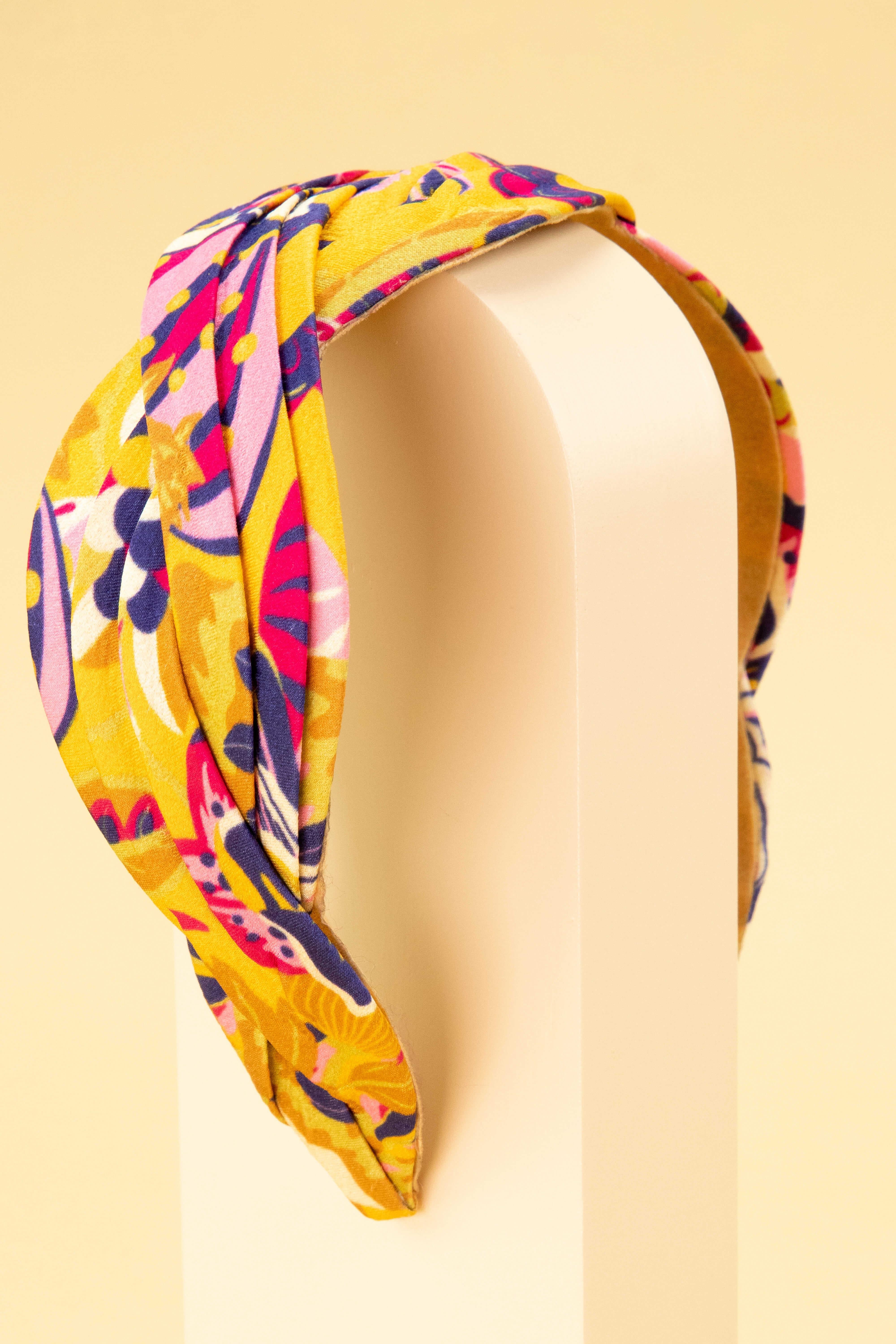 Fantasy Floral Satin Twist Headband