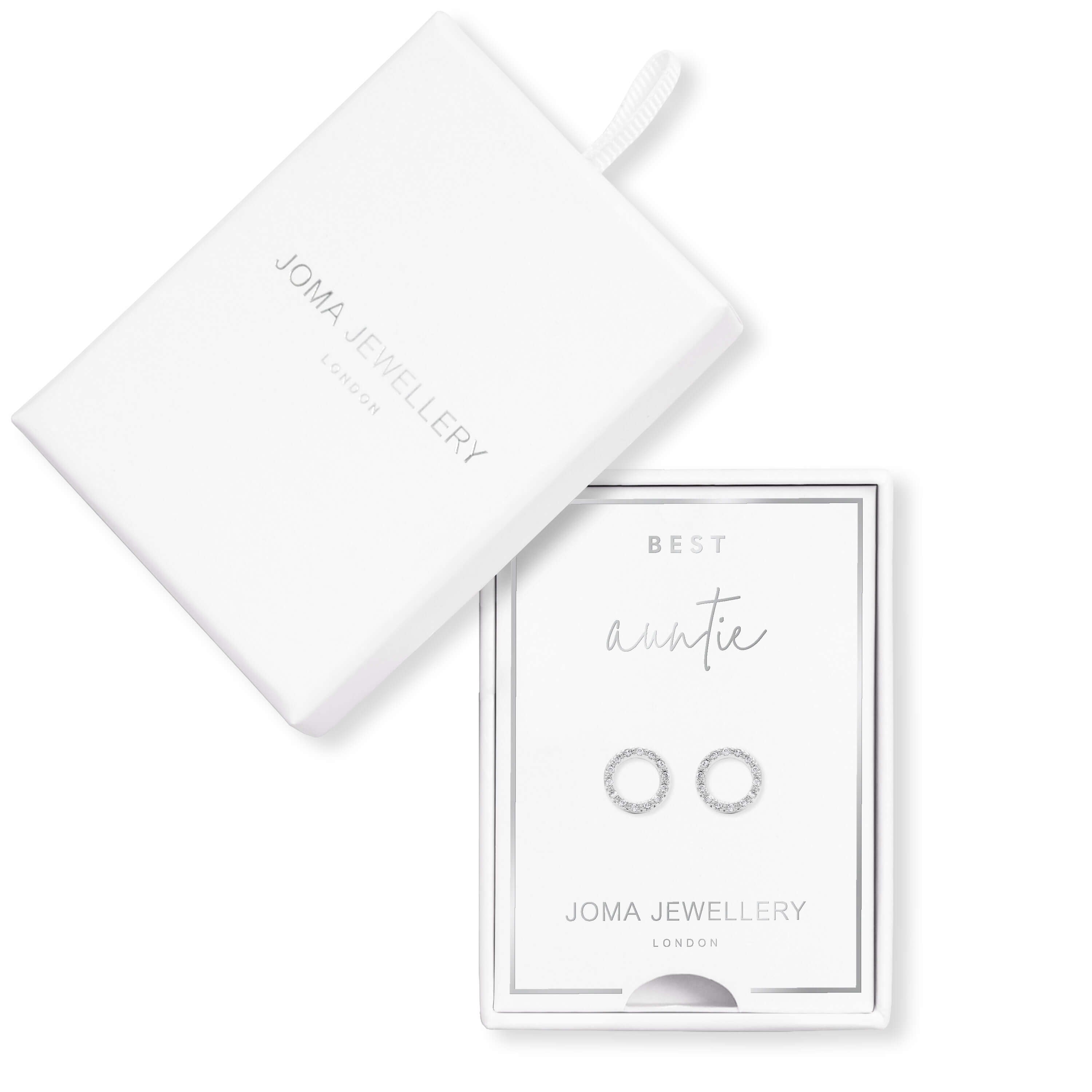 Treasure The Little Things | Best Auntie | Silver | Earring Box