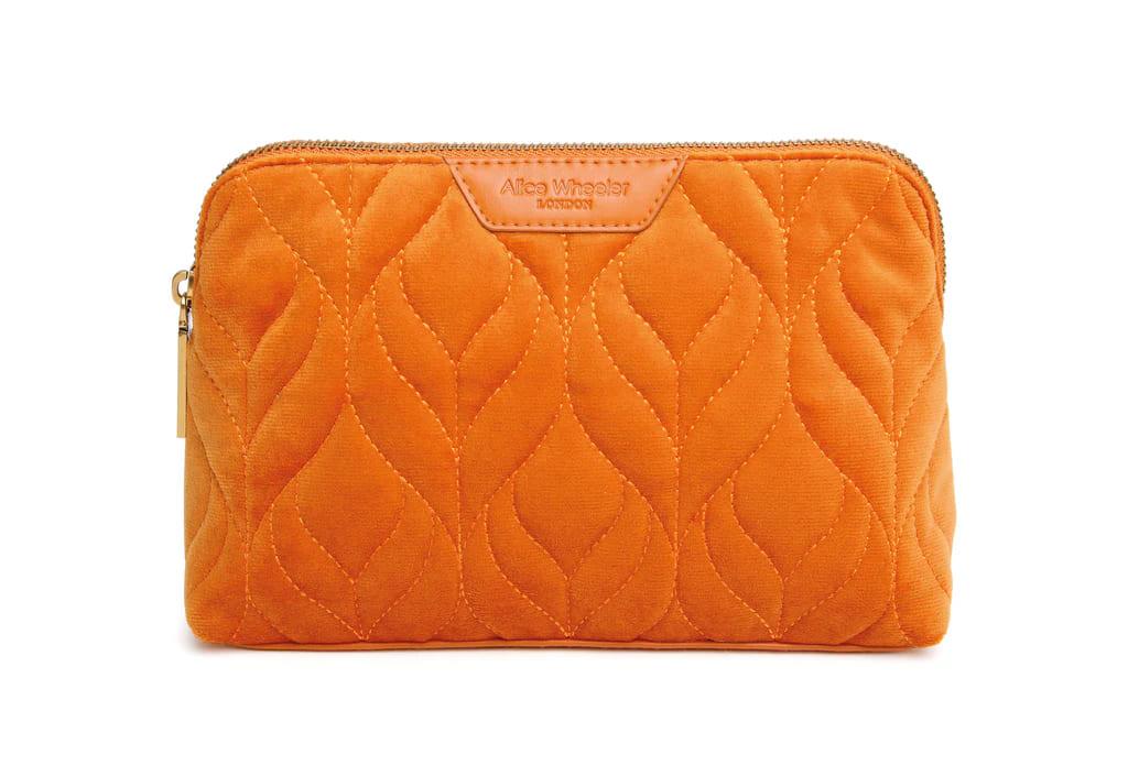 Velvet Make Up Bag- Orange