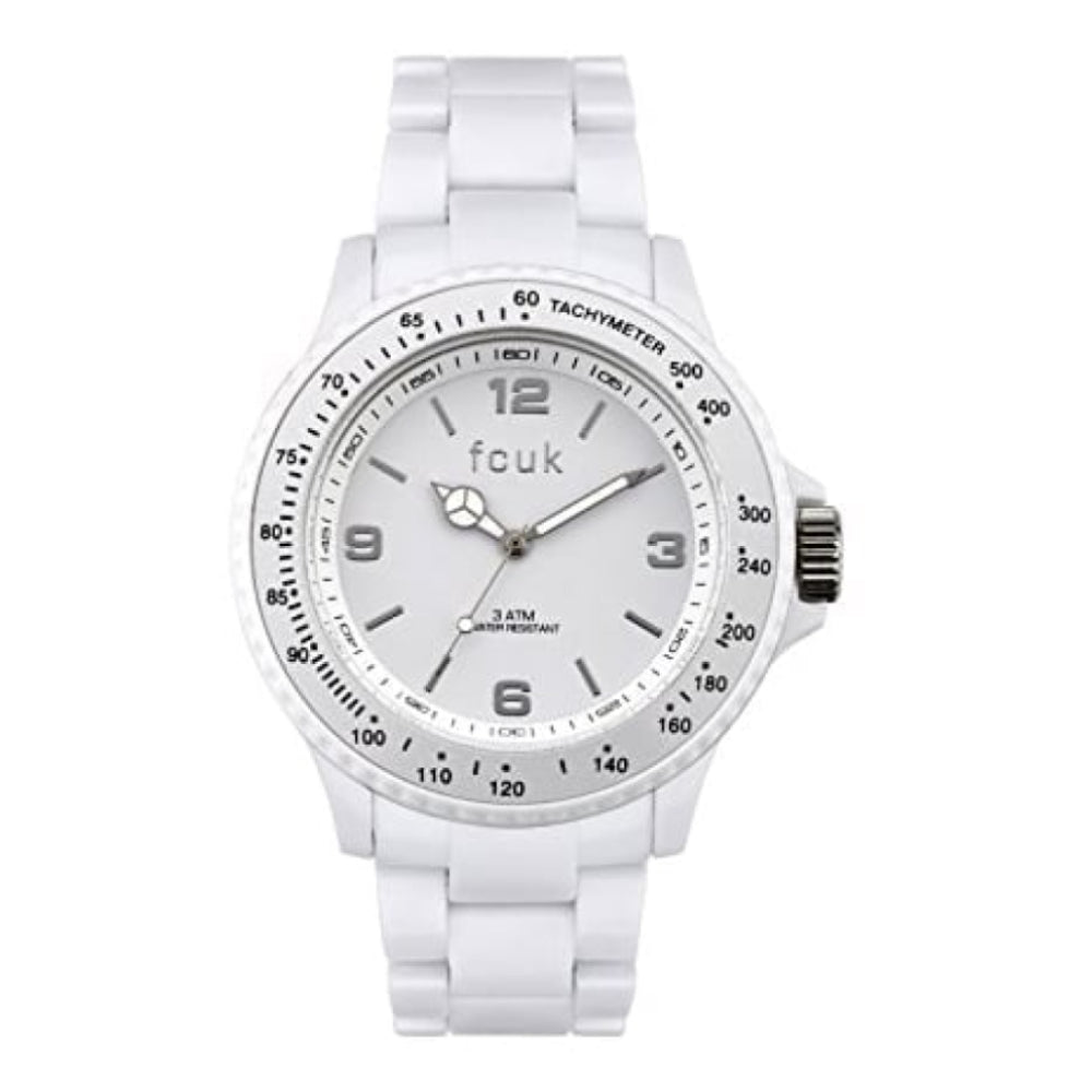 Ladies' Quartz Watch With White Plastic Bracelet