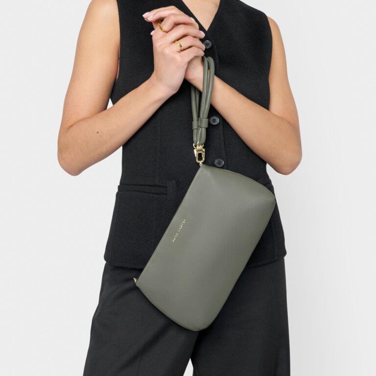 Asha Wristlet - Graphite Green