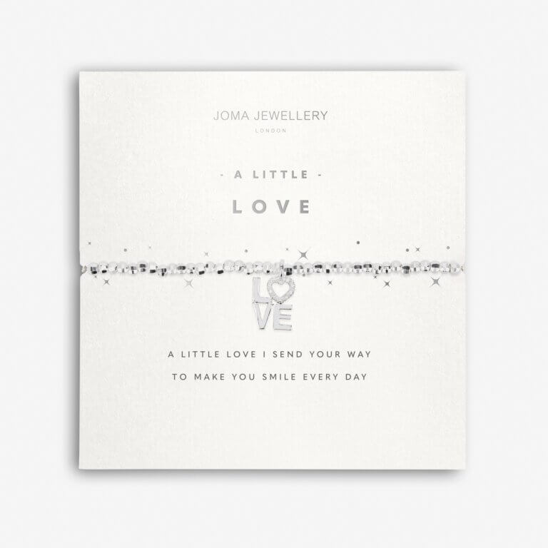 Faceted A Little | Love | Silver | Bracelet | 17.5cm Stretch
