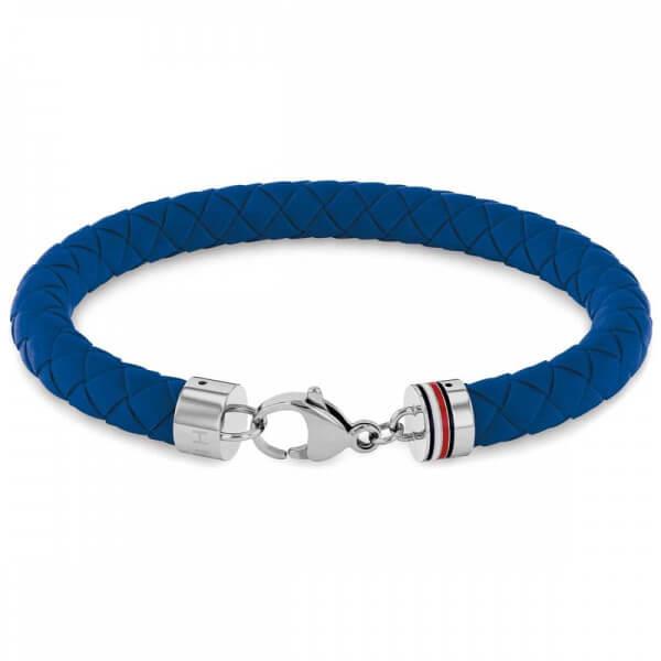 Blue Braided Silicone Men's Bracelet