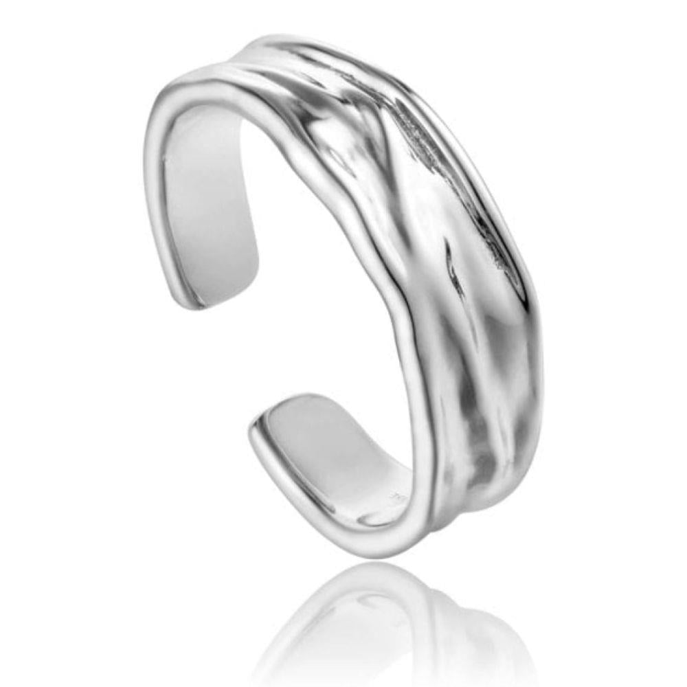 Crush Adjustable Ring Silver
