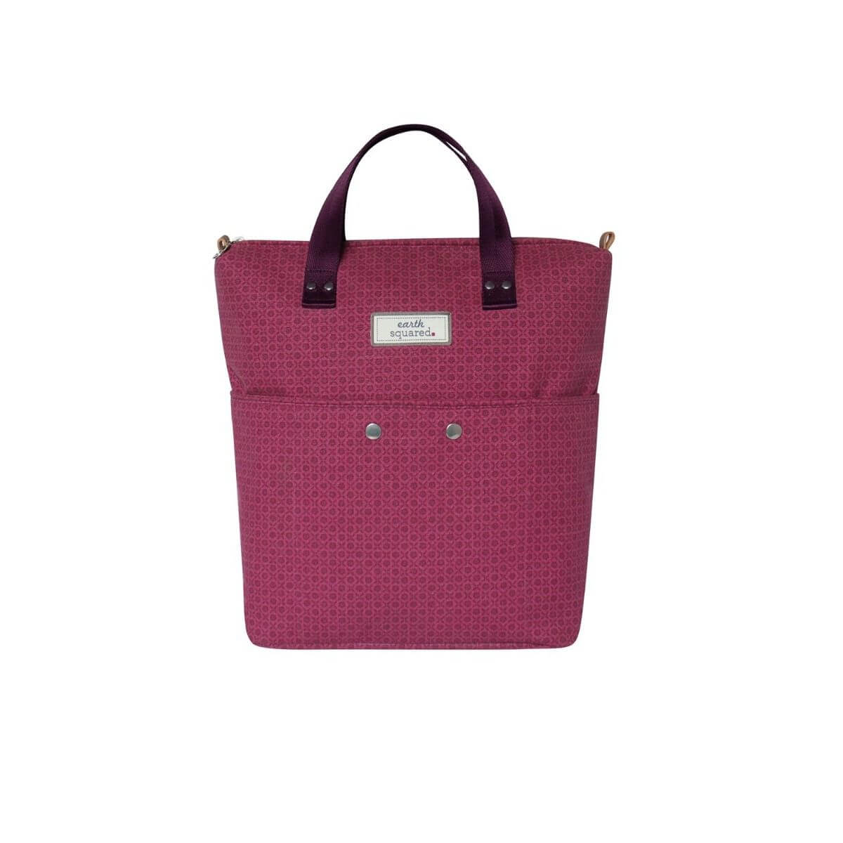 Plum Printed Canvas Backpack
