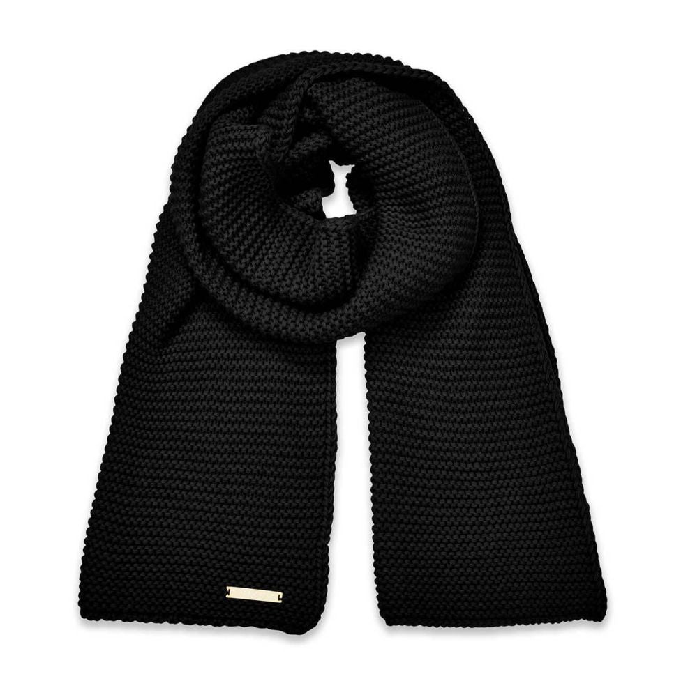 Chunky Knit Scarf | Black