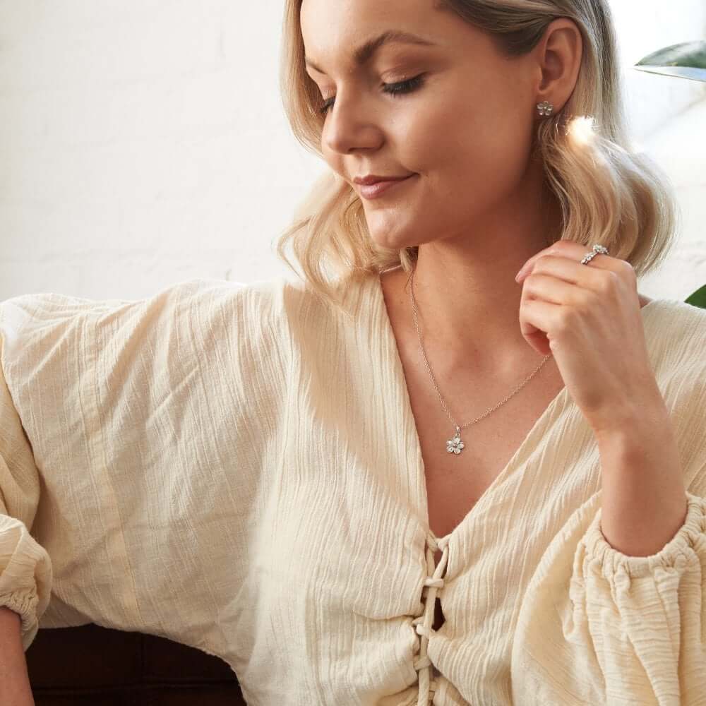 Forget Me Not Pendant Necklace