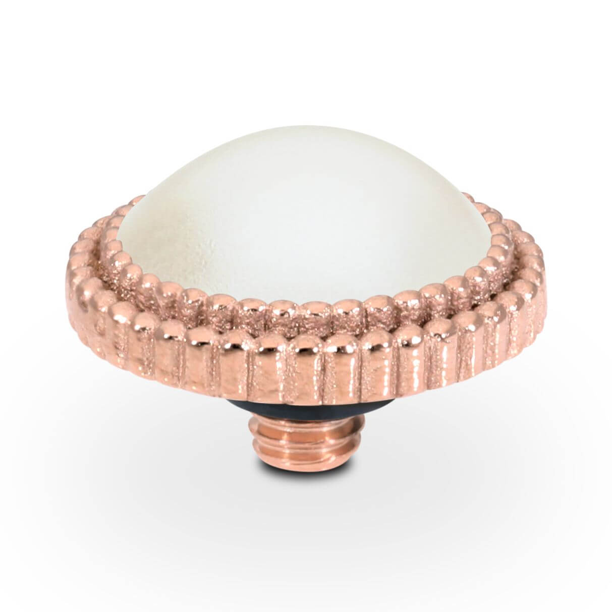 FABERO Flat (RG/P) 10mm White Pearl Ring Top