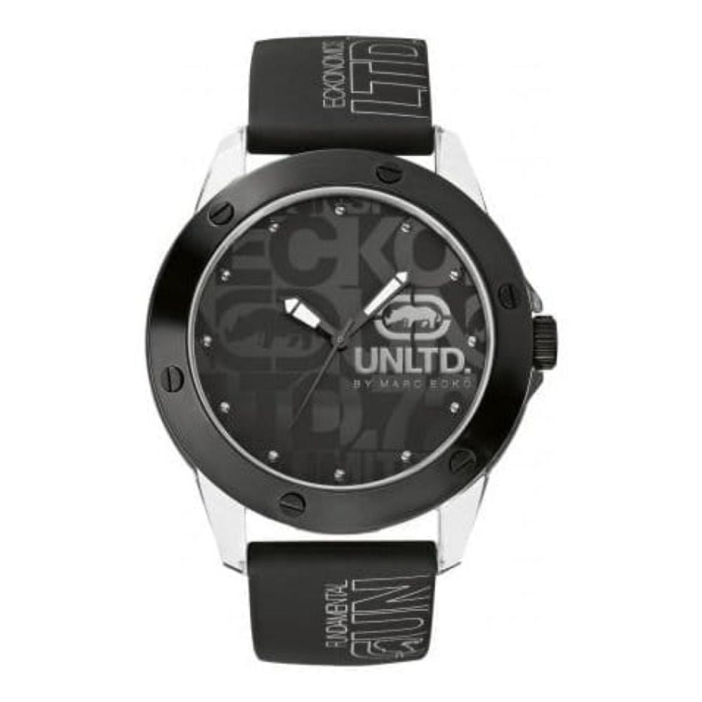 Gents The Tran Black Silicone Strap Watch