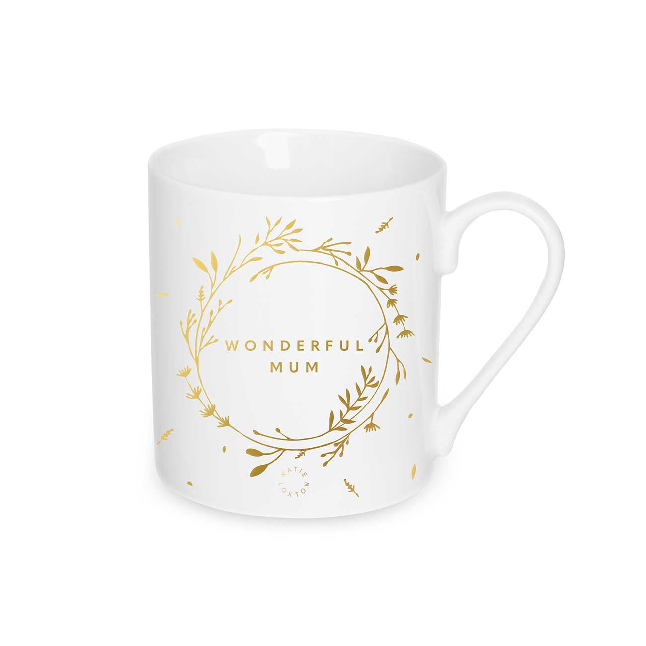 Porcelain Mug | Wonderful Mum | White and Gold