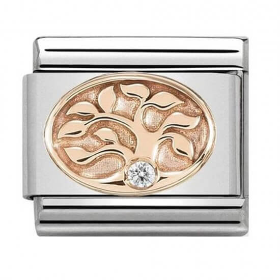 Composable Classic 9k Rose Gold CZ Tree of Life Link