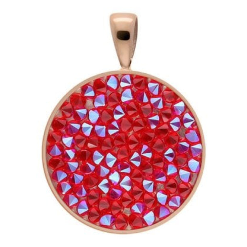 Pendant Tirano Small 20mm Light Siam Shimmer Crystals In RG