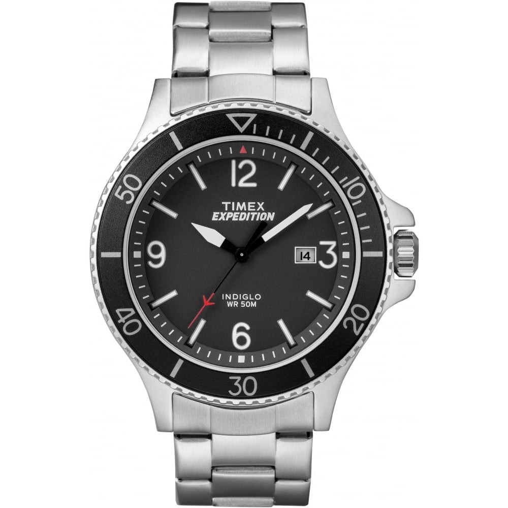 Expedition Ranger Stainless Steel Bracelet Black Dial Watch
