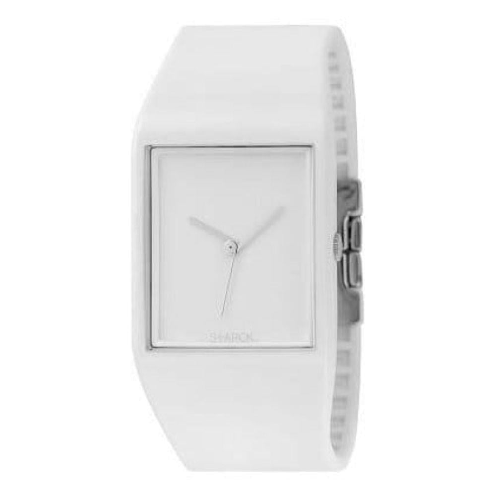 Unisex Polished Cream Rubber Bracelet Watch