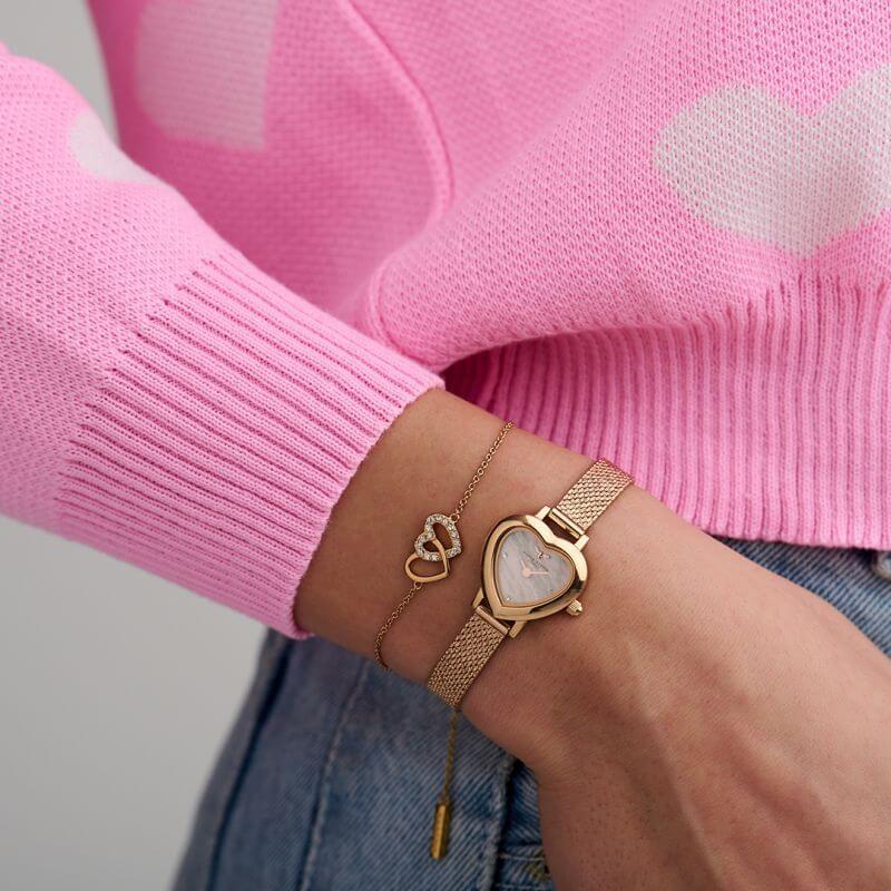 Mini Heart Blush Watch Rose Gold Plated