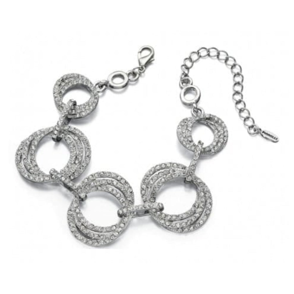 Ladies Pave Interlock Crystalised Bracelet