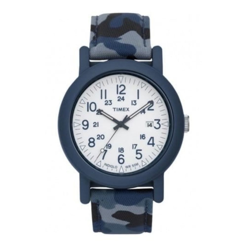 Gents Originals Camper Blue Camouflage Leather Watch