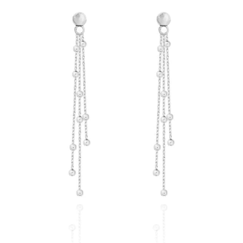 Alisa | Silver Multi Chain Earrings | 65mm Total Chain Length