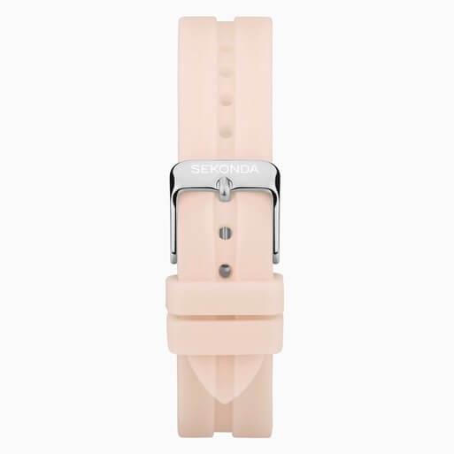 Balearic Peach Dial With Alloy Case & Peach Rubber Strap Ladies Watch