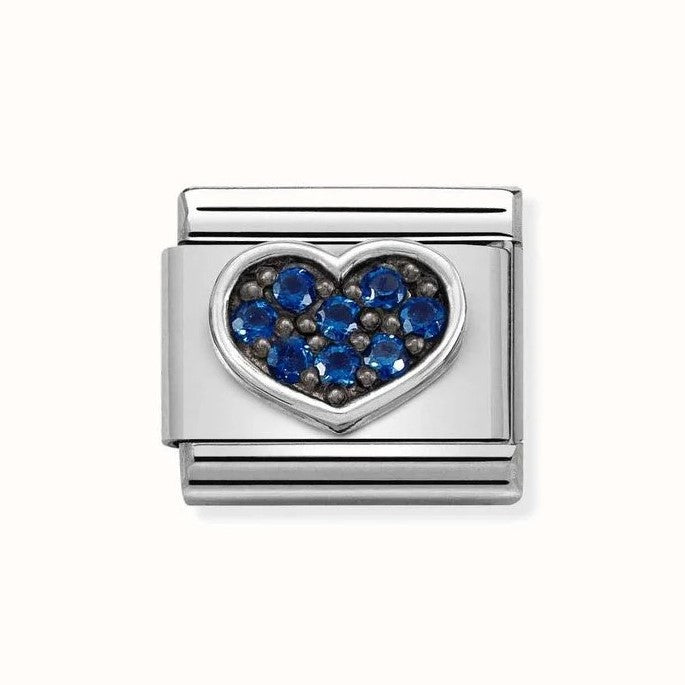 Composable Classic Blue Heart Link