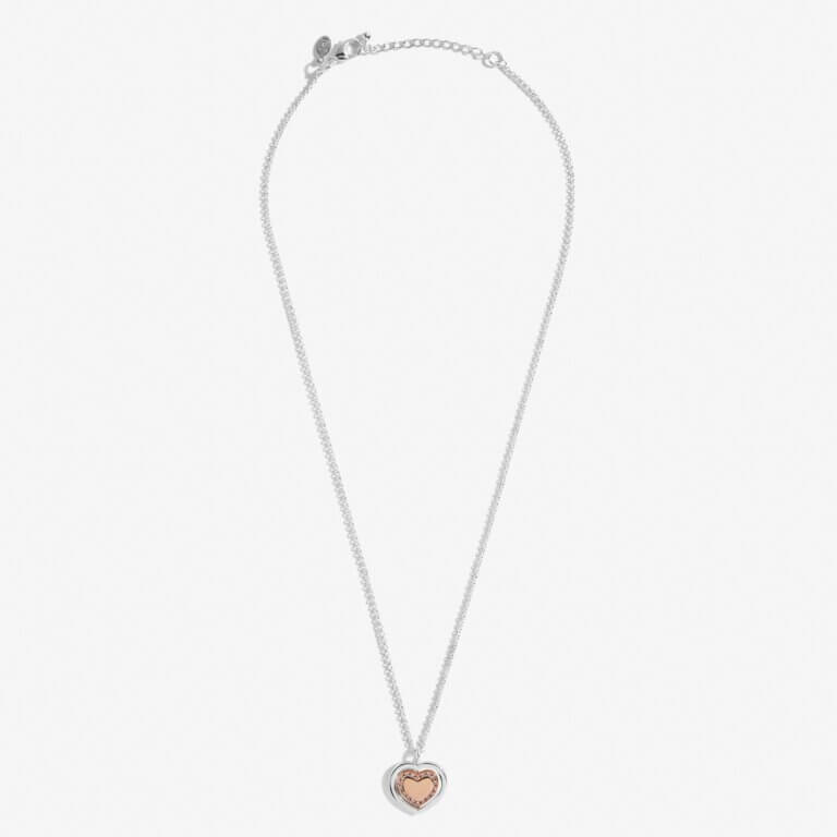 Sentiment Spinners | Love | Silver And Rose Gold | Necklace | 46cm + 6cm Extender