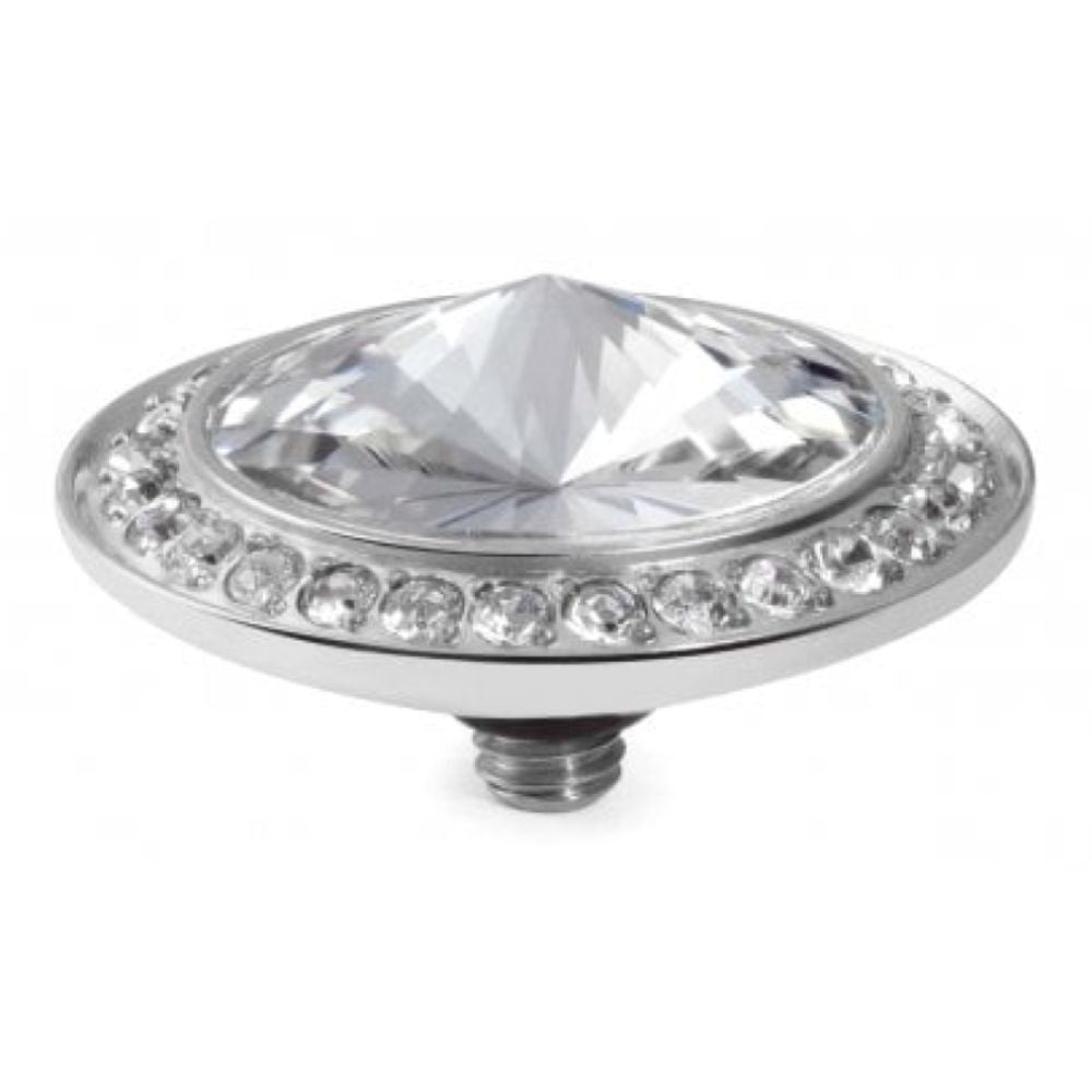 Famosa Silver 16mm Tondo Deluxe Ring Top Crystal