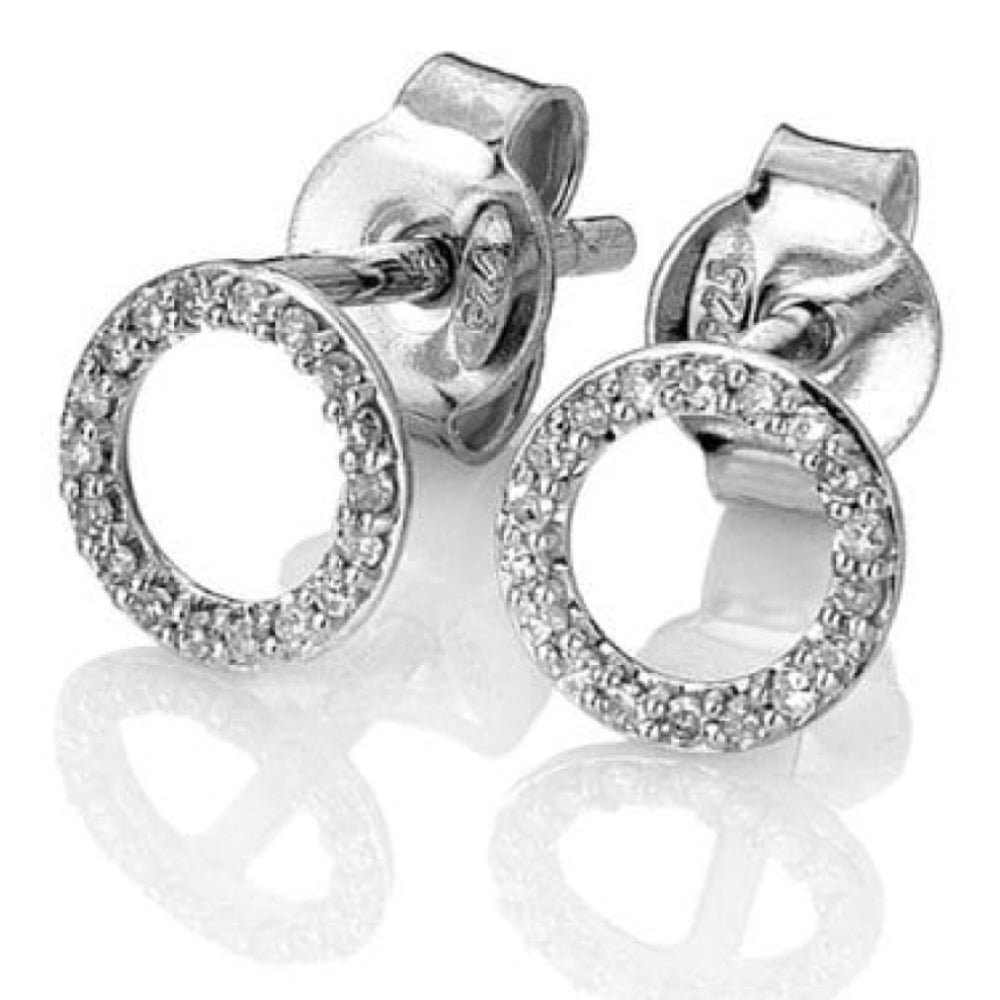 Infinity Earrings - White Gold