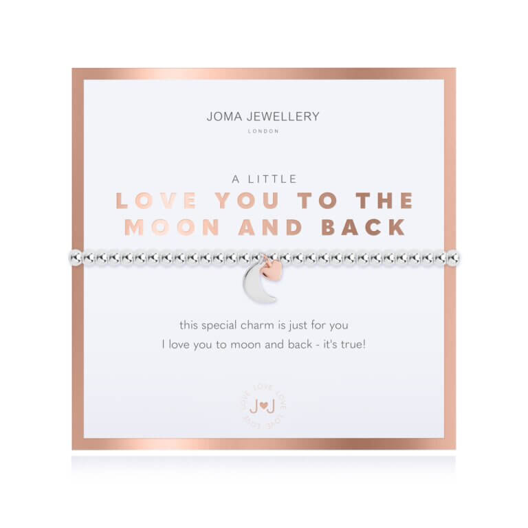 Beautifully Boxed A Littles | Love You To The Moon And Back | Silver | Bracelet | 17.5cm Stretch