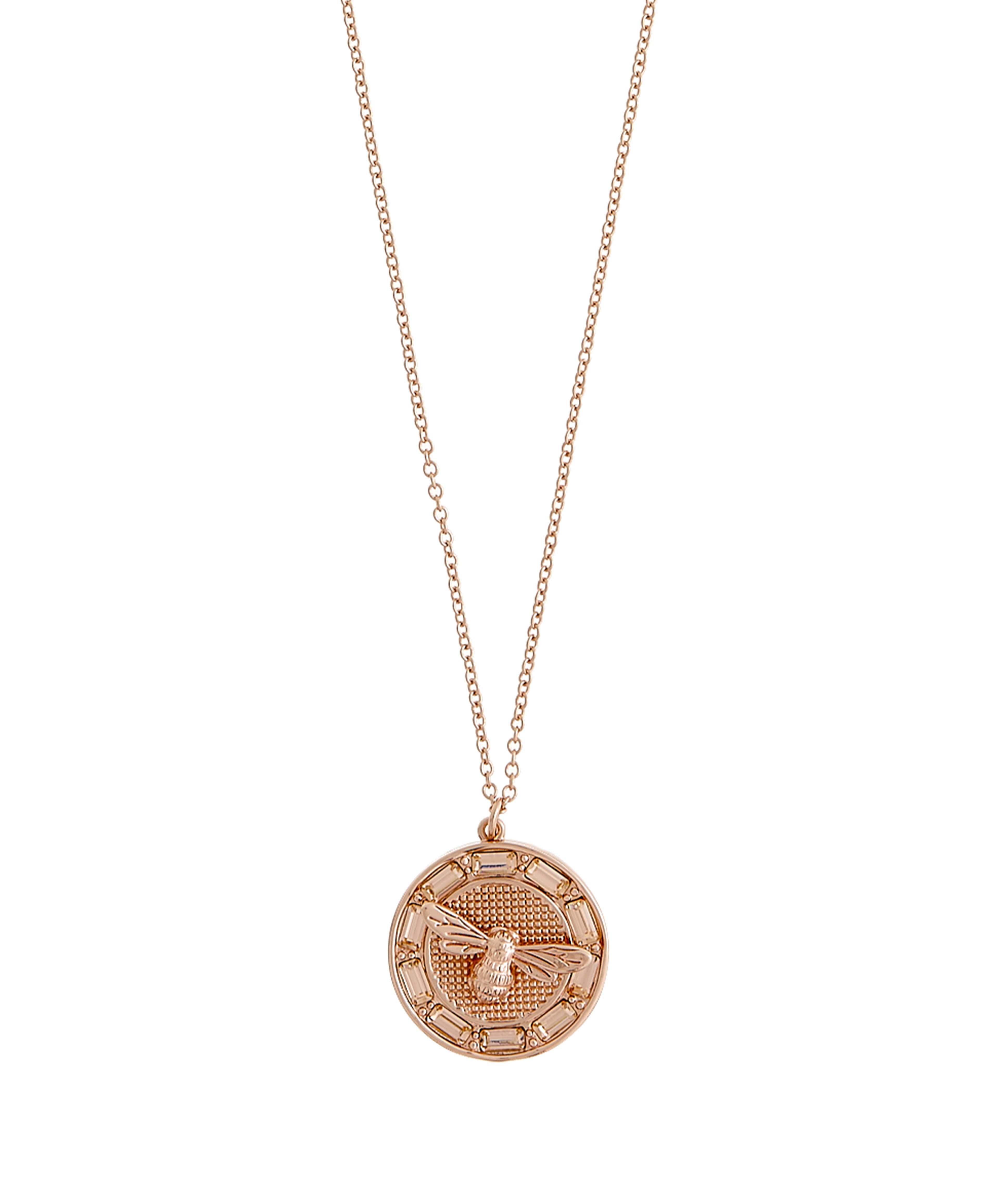 Lucky Bee Stone Set Pendant 18K Rose Gold Plating Necklaces