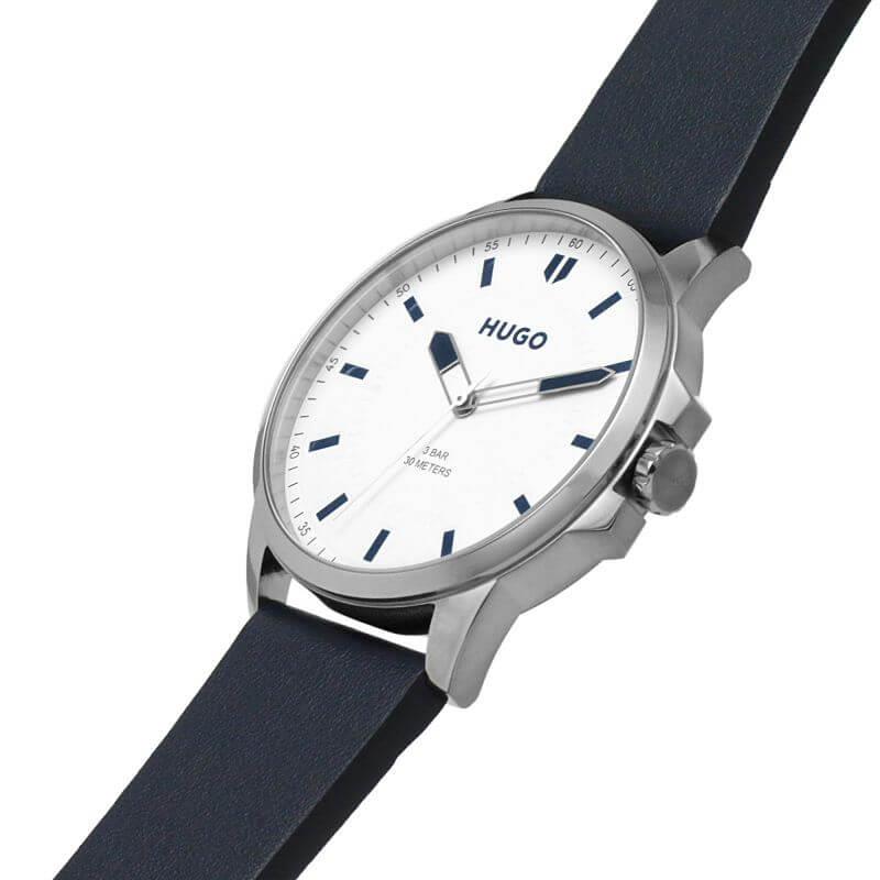 FIRST White Dial & Blue Leather Strap Gents Watch