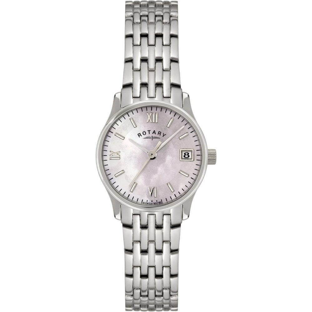 Stainless Steel Date Window Ladies Wristwatch