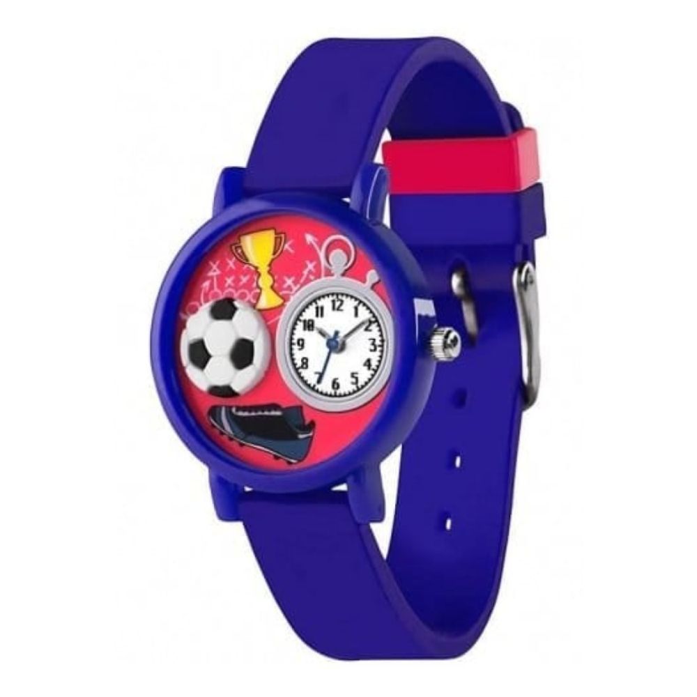 Blue Rubber Childrens Football Watch