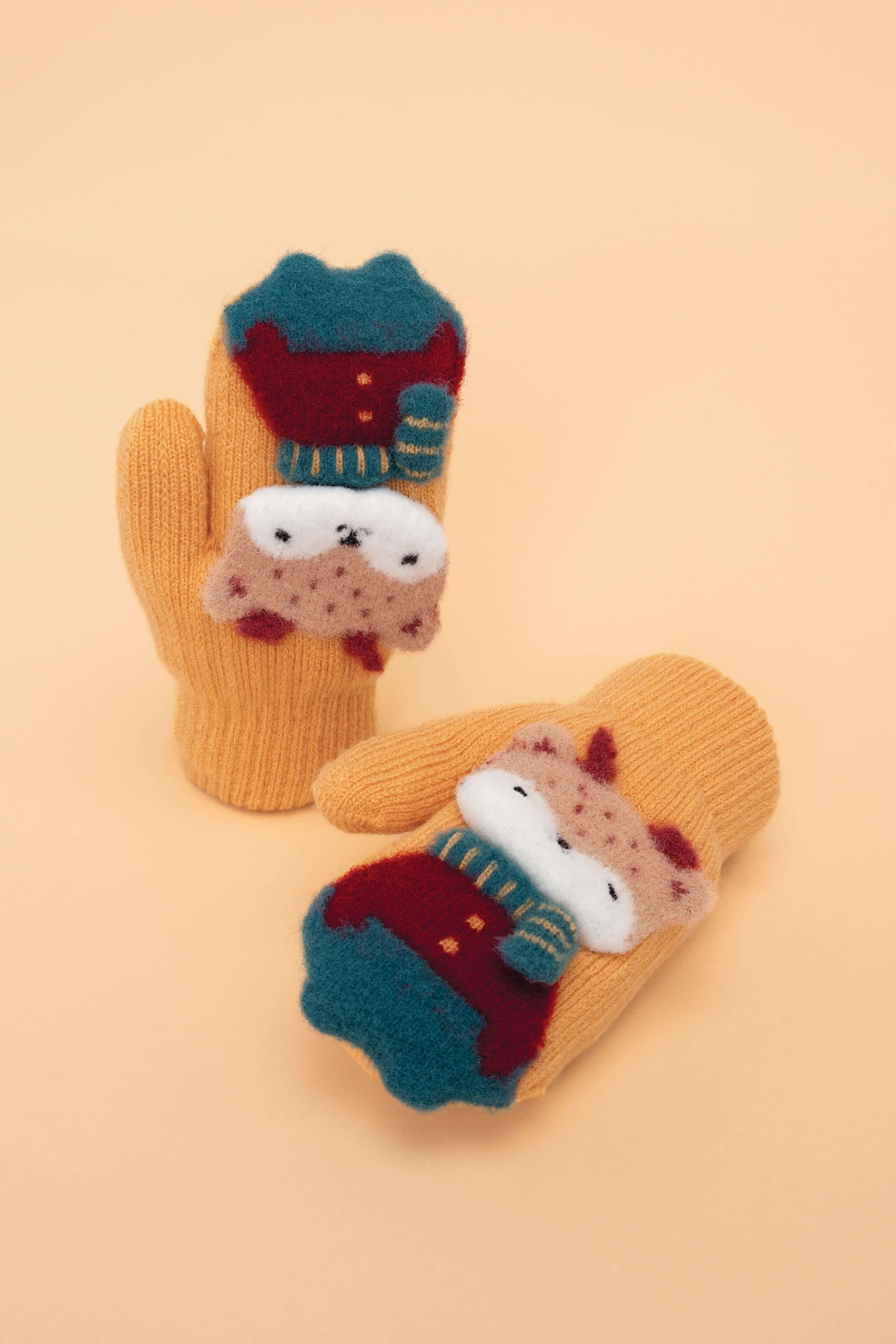 Pals Mittens - Reindeer Mustard