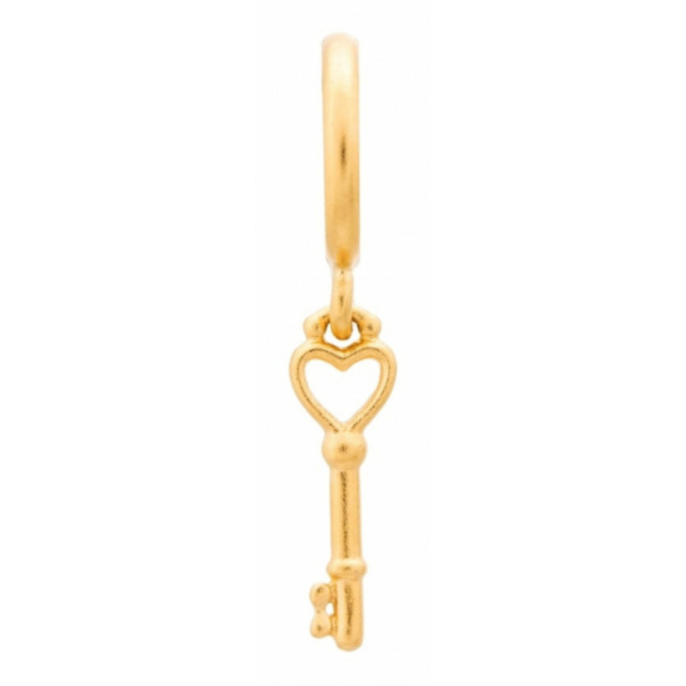 Hanging Key Gold Plated Charm