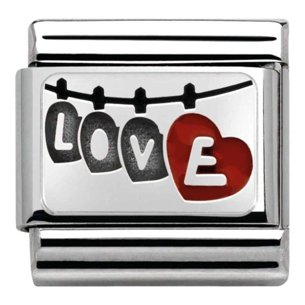 Classic 'Love' Hanging Hearts Link