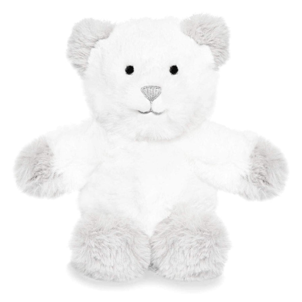 Baby Toy - Bear - White And Grey - 16x14x12cm