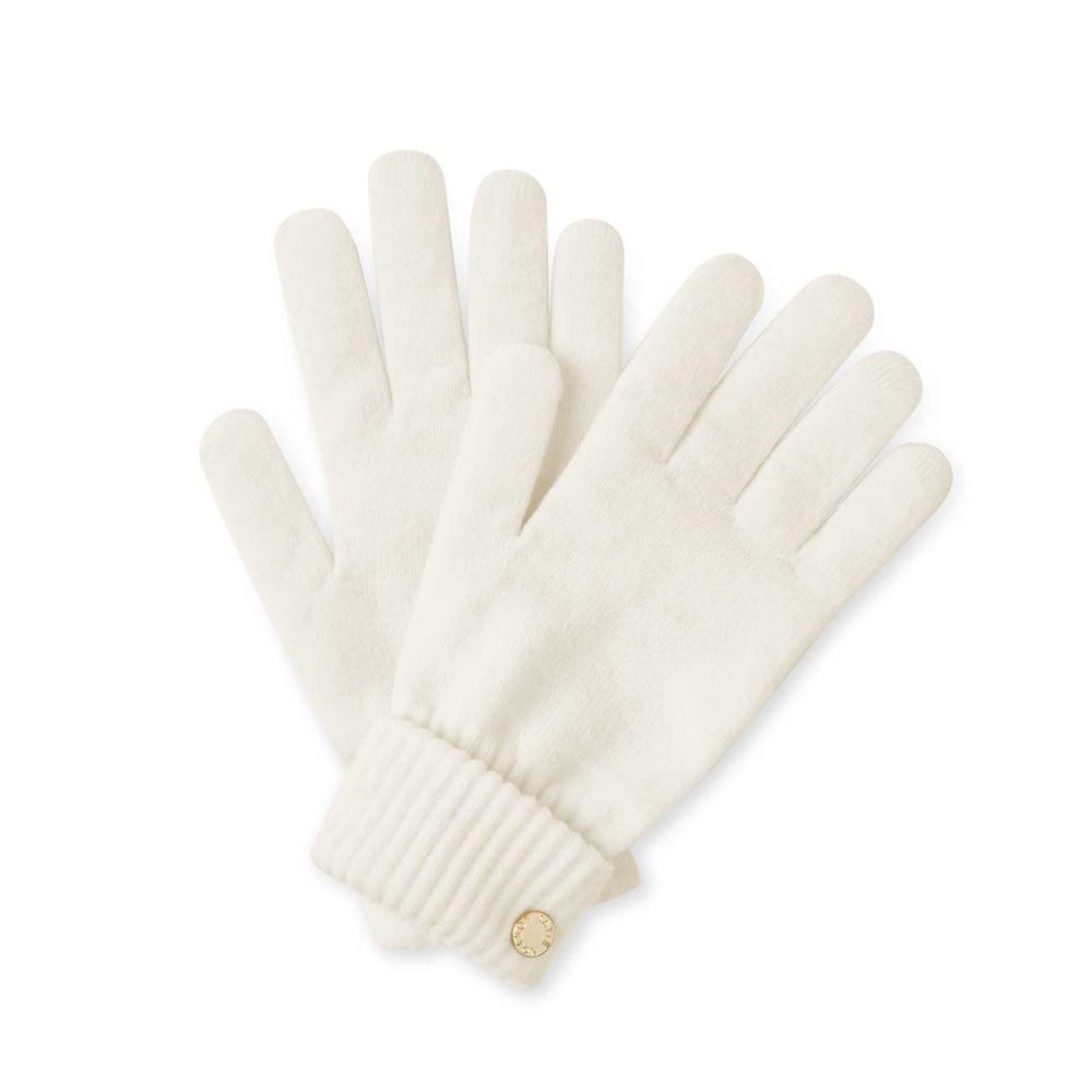 Chunky Knit Gloves | Cream- Medium Fit