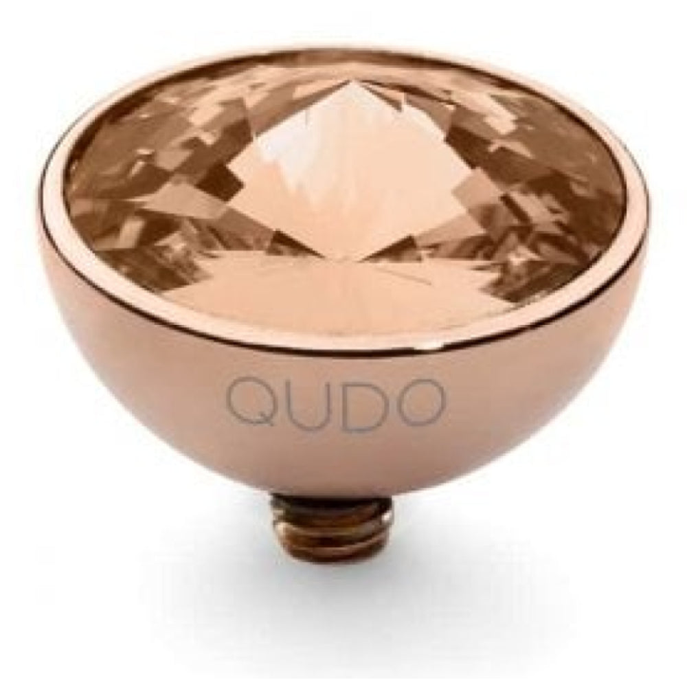 Famosa Rose Gold 11.5mm Bottone Ring Top Light Peach