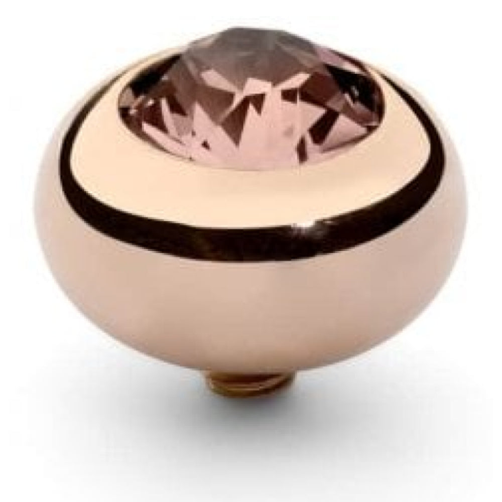 Famosa Rose Gold 10mm Tondo Ring Top Vintage Rose