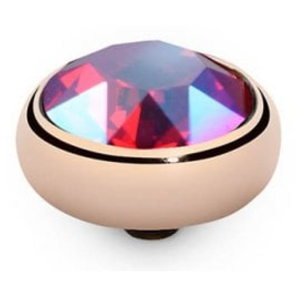 10mm Interchangeable Sesto Light Siam Shimmer Crystal Top in RG