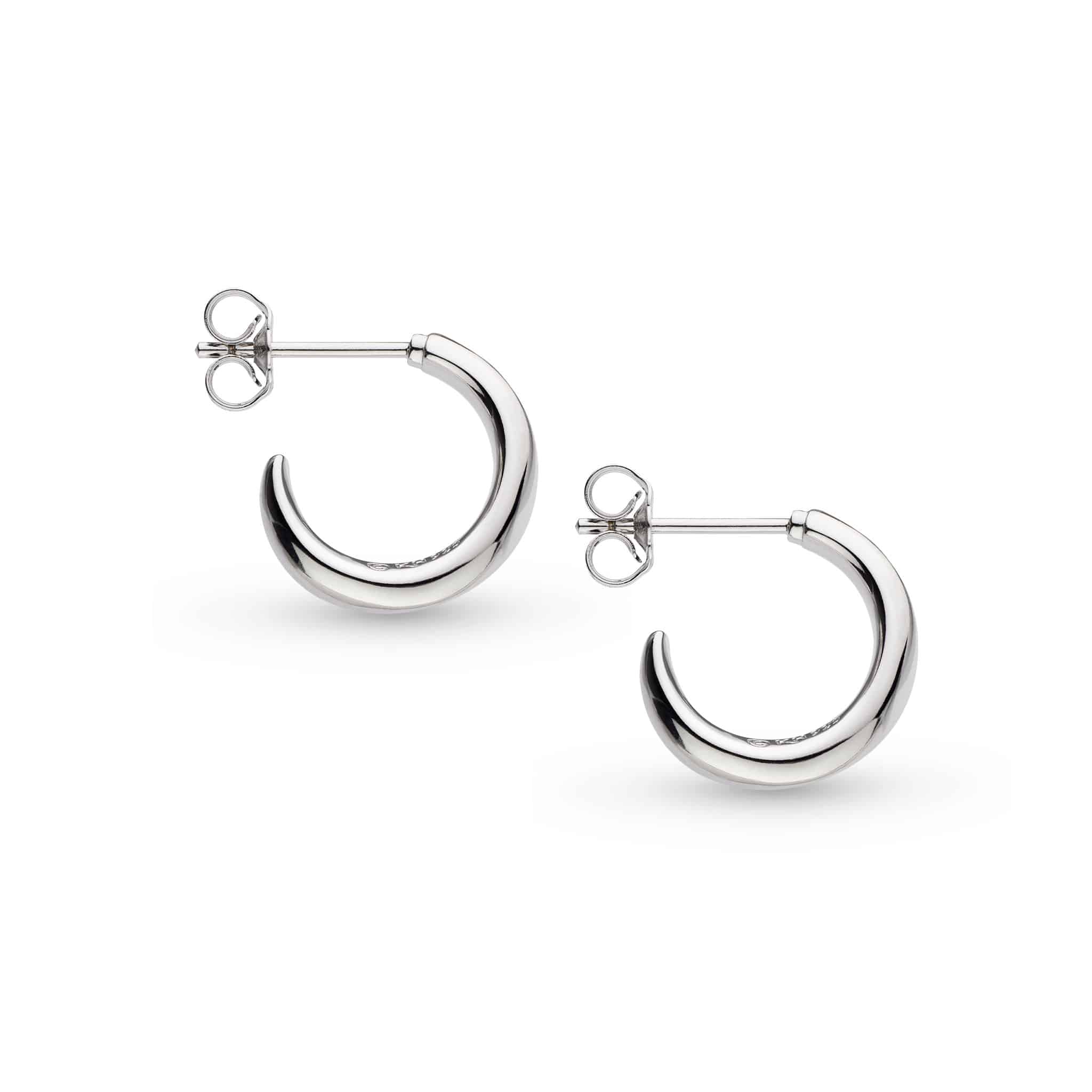 Bevel Cirque 15mm Semi Hoop Stud Earrings