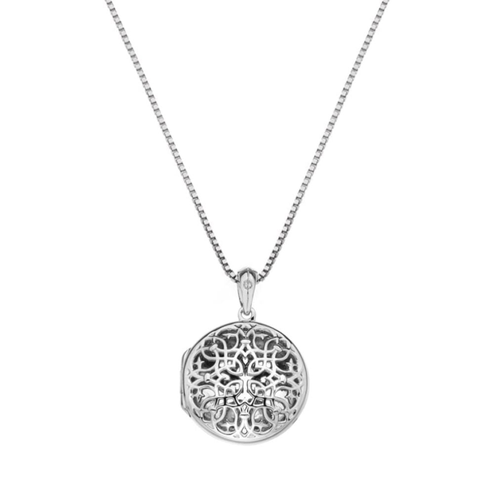 Silver Small Circle Shelter Locket
