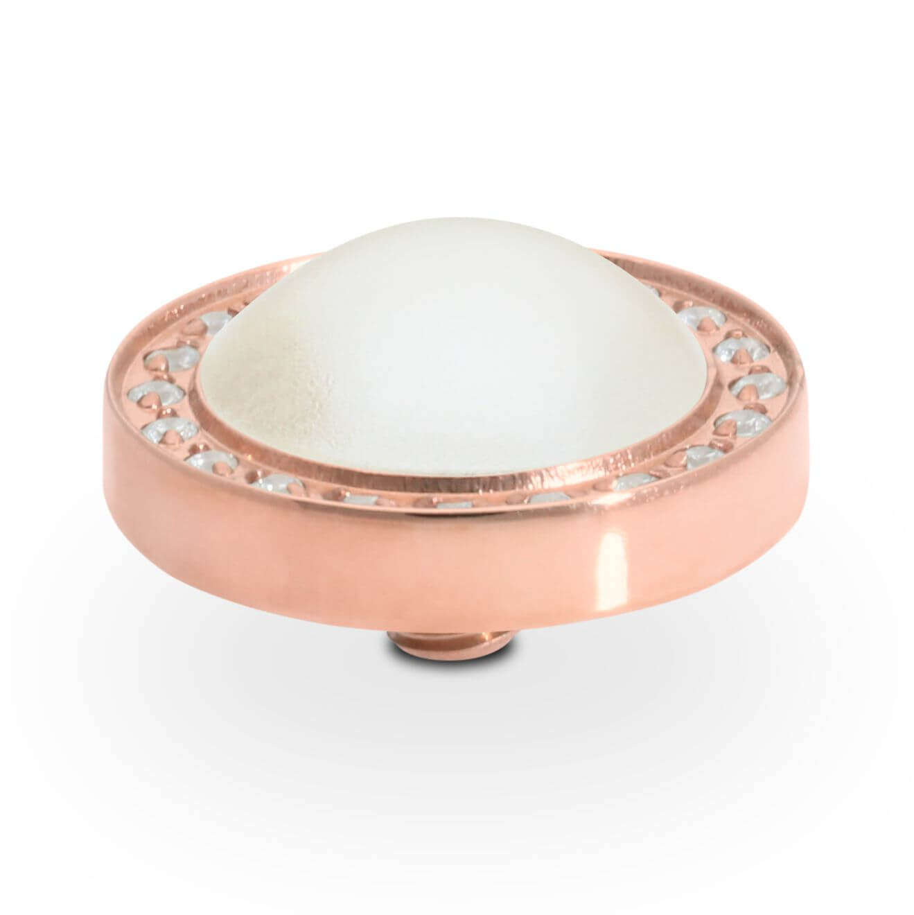 CANINO Deluxe (RG/P) 10.5mm White Pearl Ring Top